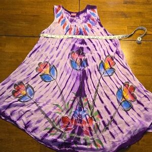 Colorful Floral Sleeveless Dress